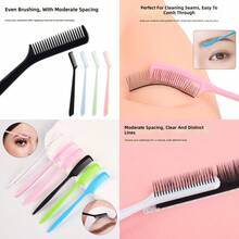 Mini Eyebrow Comb Comb, Colorful, Compact, Portable Eyelash Comb, Eyelash Beauty, Eyebrow Brush, Small Comb, Manufacturer Wholesale - Blue (25pcs/package) - View 1