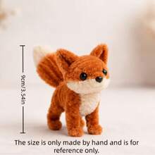 Fox Pipe Cleaner DIY Craft Kit, DIY Cleaning Tube Set, Plush Fox Decorative Ornament, Animal Desktop Decoration, Animal Handmade Craft, Creative Handmade Set, Suitable For Holiday Decoration, Furniture Decoration, Holiday Gift, Creative Handmade Project, Educational Supplies - Not A Finished Product - Multicolor - View 9