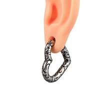 1 pieza Expansor de lóbulo con forma de corazón barroco, acero inoxidable 316L hipoalergénico, joyería corporal para piercing - amar - Ver 8