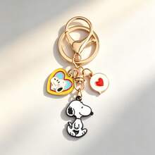 SNOOPY 12/8/4/2/1pc Cute Cartoon Snoopy Alloy Keychain, Student Couple Gift, Bag Charm, Key Ring, Backpack Pendant - Multicolor - View 7