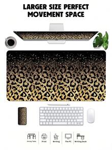 1 Stück Schwarze Gold Leoparden Muster Schreibtischunterlage | Ins Stil Große Schwarze Gold Leoparden Mauspad | Wasserdicht, Rutschfest, Verschleißfest | Hochauflösender Muster, Farbbeständig | Geeignet für Laptop/Tastatur/Maus Aufbewahrung und Schreibtischdekoration | Essentielles kreatives Schreibtischzubehör für Zuhause, Büro, Studenten | 5 Größen erhältlich (S/M/L/XL/XXL) - A - Übersicht 6