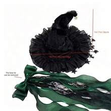 2026 Halloween Witch Hat Women's Gothic Handmade Bowknot Fleece Lace Lolita Ladies Wizard Hat - Multicolor - View 6