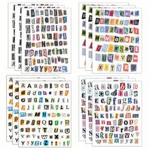 8/4/1pc Vintage Magazine Letter Stickers, Ransom Letter Scrapbook Sticker Set, Decorative Planner Letter Stickers, Suitable For Scrapbooking, Junk Journal, DIY Crafts, Laptop, Water Bottle And Planner Decoration, Back To School, New Year, Graduation Gift - Multicolor - View 4
