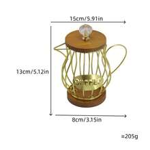 1pc Vintage Iron Coffee Capsule Storage Pot With Solid Wood Lid, Luxury Capsule Holder, Desktop Coffee Storage Decor - Multicolor - View 13