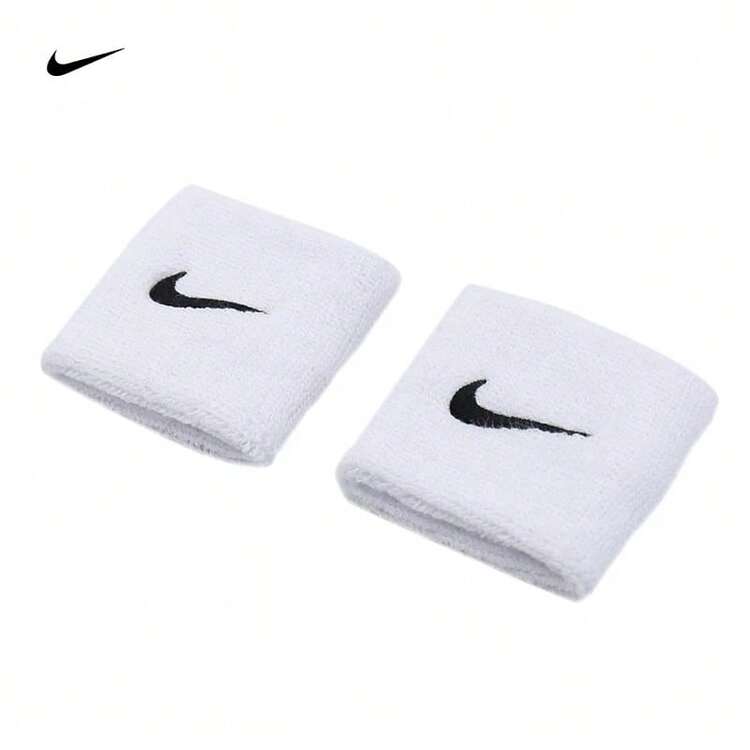 NIKE 中性款單一尺寸毛巾短款護腕，吸汗設計，適用健身訓練、羽球、網球、籃球運動 - 白色 - 查看 6