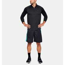 Under Armour Mens 2.0 Half Zip Technical Top - Black/Charcoal Grey - View 3