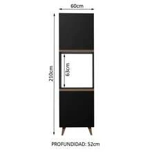 Mueble De Cocina Para Horno Madesa Reims 60cm 2 Puertas NN - Negro - Ver 3