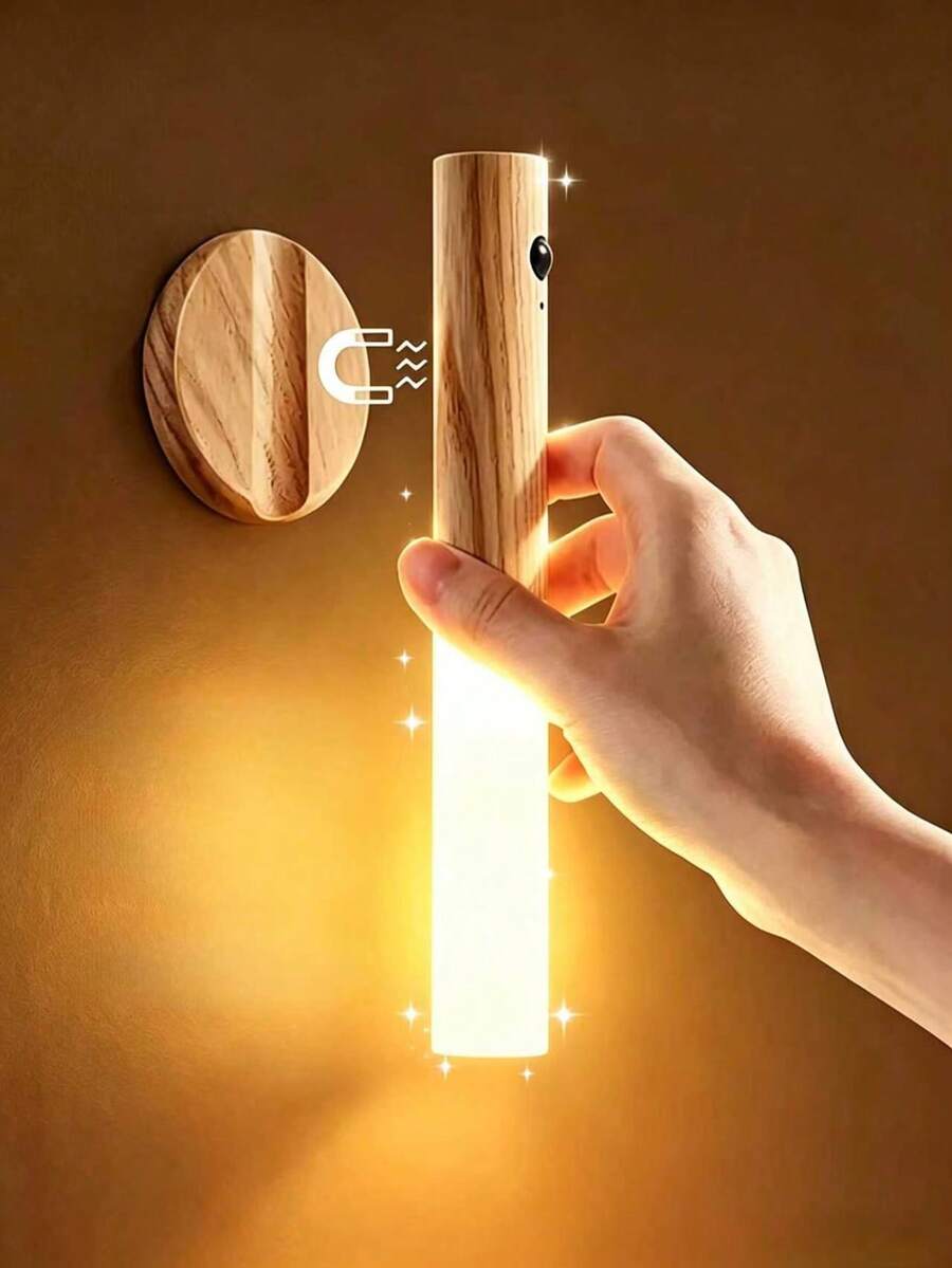 1/2 st magnetisk vägglampa, trådlös trapplampa, uppladdningsbar vägglampa, USB-laddad LED-vägglampa, nattlampa med rörelsesensor, inomhusvägglampa, lämplig för rum, sovrum, sminkbord, hall m.m., dagliga nödvändigheter