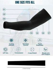 3 أزواج من أكمام الضغط للرجال، حماية من الأشعة فوق البنفسجية، مناسبة للعمل والمدرسة والهالوين والشتاء والخريف، هدية للرجال - متعدد الألوان - مشاهدة 7