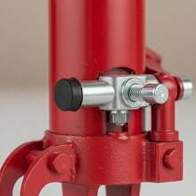 Manual Lift Cylinder 8 Tons Capacity For Garage Shop Cranes Engine Hoist Single Piston Pump Clevis Base Manual Handle Red-XY740858 - Multicolor - View 4
