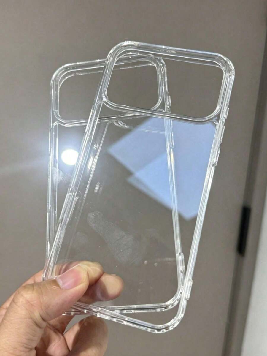 Hard Two Pieces Transparent Phone Case, Suitable For Phone 17promax/17pro/17/16promax/16/16pro/16plus/11/15/15pro/15promax/13/14promax/13pro/13promax/14pro/14promax, Non-Yellowing Protective Cover, Acrylic Material - Two Transparent Sets - View 1