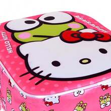 Hello Kitty Safta 3D趣味學前兒童背包，尺寸31x26x11厘米，正面壓紋設計，1個隔層，側面網袋，加厚背墊和肩帶 - 選項14 - 查看 4