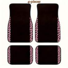 4pcs/2pcs Black Leopard Print Car Floor Mats, Made Of Non-Slip Polyester Fiber, Suitable For The Interiors Of Sedans, SUVs, Trucks And Other Vehicles, Car Accessories. - Floor Mats - View 17