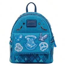 Safta Harry Potter Hufflepuff Mini Backpack, 22.8x26.6x11.4 Cm, Velvet With Faux Leather, Adjustable Straps, Embroidered Appliques And Matching Inner Lining - Option 2 - View 2