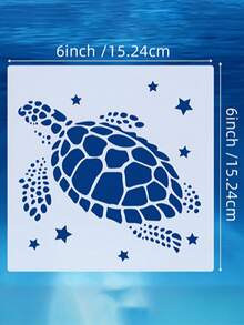4 Turtle Pattern Stencils, Reusable Painting Stencils, Ocean Animal Pattern Stencils, Turtle Pattern Stencils, And DIY Craft Stencils For Art Creation, Fabric, Canvas, Wooden Wall, Home And Furniture Decoration - Sets - View 2