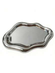 Minimalist Wave Shaped Storage Tray Back To School Dorm Essentials Smooth Decorative Plate For Jewelry Makeup Pens Small Stationery Desktop Display Organizer - Multicolor - View 10