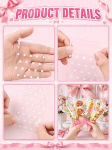 100 piezas Bolsas transparentes para dulces con lazo rosa y lunares, Bolsas para dulces de fiesta de cumpleaños con lazo rosa, Suministros para fiesta con lazo rosa, Bolsas para recuerdos de fiesta con lazo rosa, Bolsas con lazo rosa, Bolsas para algodón de azúcar decoradas con lazo rosa, Bolsas para postres de baby shower, Bolsas para empaquetar espino dulce del mercado, Bolsas transparentes para empaquetar alimentos de fiesta de primer cumpleaños, Bolsas para hornear galletas decoradas con lazo rosa, Suministros para fiesta rosa, Rellenos para bolsas de fiesta, Regalos con lazo rosa, Recuerdos de fiesta - Lazo de lunares - Ver 12