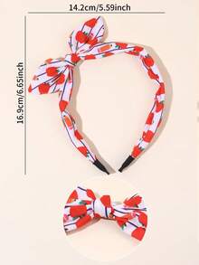 2pcs Back To School Bow Headbands,Yellow Red Apple Pencil Hairbands,Cute Y2k Hair Accessories For Kids Student First Day Of School Gift Party Daily - Multicolor - View 5