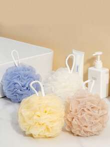 1/2/3/4pcs Super Soft Large Size Bath Sponge, High-End Bath Flower, Back Scrubber, Water Absorbing Towel, Bath Sponge, Bath Ball Home Bathroom Decor Fall Decor Back To School - Multiple Styles - View 2