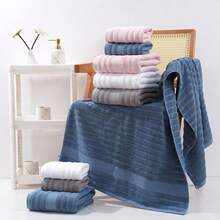 Luxury 100% Pure Cotton Wholesale Bath Towels, Soft And Highly Absorbent, Customized Knitted Baby Bath Towels For Home Use - Pink - View 2