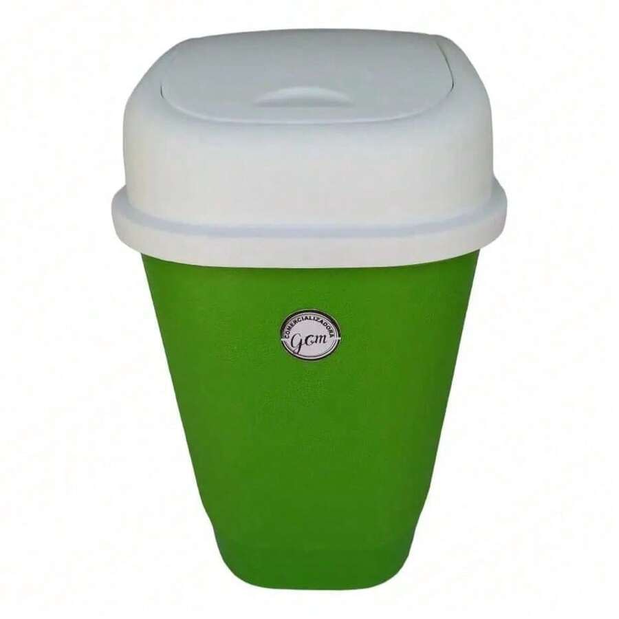 Bathroom Trash Bin - Green - View 1