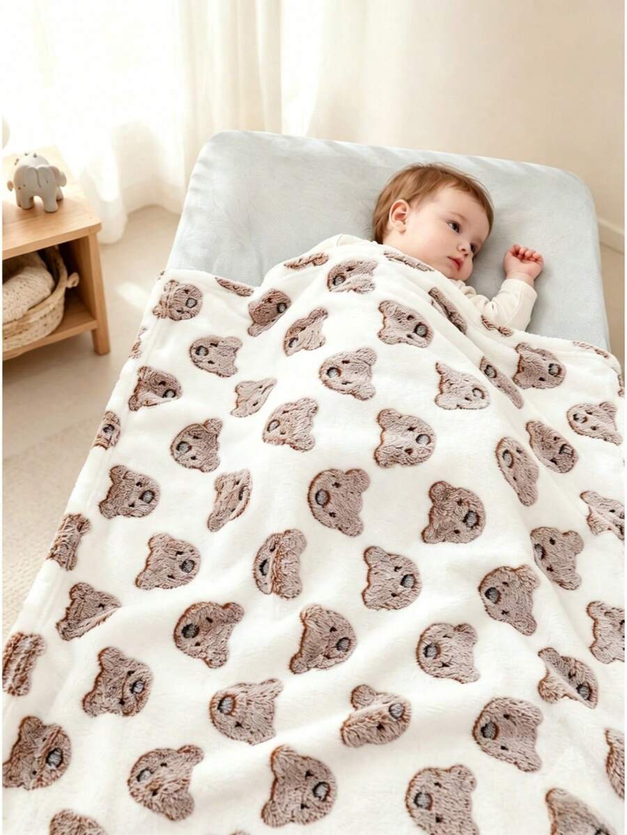 1pc Printed Baby Plush Blanket, Swaddle Blanket, Super Soft And ...