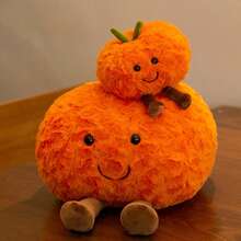 1pc Cute Small Citrus Plush Doll, Soft And Comfortable Polyester Filling, Rabbit Fur Fabric, 3D Full Shape, Suitable For Home Decor, Children's Halloween Gift Exchange Halloween - Multicolor - View 5