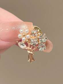 1件花卉印花休閒優雅街頭風鋅合金胸針，四季皆宜 - 花束 - 查看 4