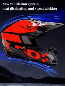 Unisex All-Season Off-Road Rally Helmet, Full-Face Safety Protective Helmet, Suitable For Motorcycle, Electric Bicycle, Mountain Bike Downhill Riding - Bright Black - View 6