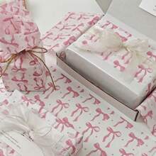 30 Sheets Gift Wrapping Paper, Pink Bow Pattern Wrapping Paper, Large Wrapping Paper, Holiday Decoration Wrapping Paper, High-End Gift Wrapping Paper, Creative DIY Handicraft Wrapping Paper, Bouquet Wrapping Paper, Suitable For Holiday, Wedding, Birthday, Gift, Party Decoration Wrapping Paper. - Packaging Paper - View 7