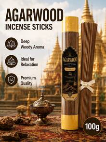 100g Agarwood Incense Sticks, Agarwood Aromatherapy, Long-Lasting Fragrance, Stress Relief, Suitable For Hosting Guests, Reading, Gifting, Indoor Air Purification, Yoga, Spa Treatment And Meditation - Agarwood Incense Sticks - View 10