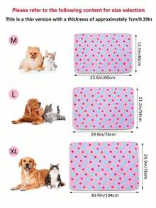 1pc Cute Cloud Paw Print Flannel Pet Blanket, Super Soft Warm Multi-Use Sleeping Mat Cover For Small Medium Dogs Cats, Washable Sofa Couch Protector Throw Blanket All Season - M (60cm*40cm) - View 2