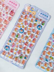 Cartoon Cute Soft Ghost 3D Capybara Stickers Adorable Decals For Phones Notebooks Pencil Cases - Multicolor - View 12
