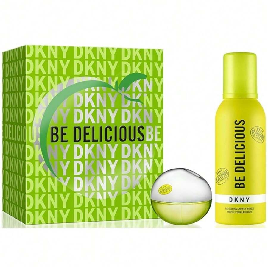 DKNY Be Delicious Gift Set EDP 100ml - Refreshing Shower Mousse 150ml - Fresh & Fruity - View 1