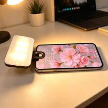 1pc Makeup Light, LED Selfie Light, Portable LED Light, Ring Light, Clip-On Light, With 3 Lighting Modes, Suitable For Selfie And Mirror Lighting, Compatible With Smartphones And Computers, Suitable For Makeup, Video Conferencing, Live Streaming, Video Calls And Room Decoration - A - View 5