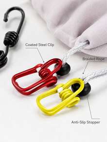 Portable Travel Clothesline With 12 Clips, Retractable Windproof Non-Slip Laundry Rope, Lightweight Drying Line For Socks, Underwear, Towels, Suitable For Camping, Hotel, Bathroom, Dorm, Balcony, Essential Travel Laundry Accessory With Storage Bag - Multicolor - View 10