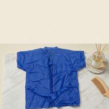 1/10pcs Spa Robe Set, Reusable Bathrobe Set, Waterproof And Breathable, Suitable For Salon Massage Travel, Protective Top And Shorts, Lightweight Body Cover-Up, Shorts, Short Sleeve - One Size - View 7