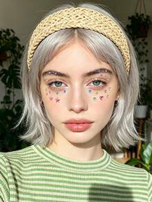 1/2/3/5 Colorful Star, Moon, Heart, Circle, Gem, And Diamond Stickers - Random Color Combinations, Suitable For Women's Cosmetic Faces And Eye Decorations, Ideal For DIY Use At Music Festivals, Carnival Parties, Birthday Parties, Etc - Multicolor - View 6