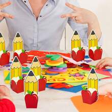 1/3/5/10pcs Red Apple Shaped Pencil Gift Boxes With Pencil Cards - Gift Boxes, Empty Party Favor Boxes Suitable For Back-To-School, Teacher Gifts, Candy & Treats, Party Decorations, Favors, Showers, Weddings, Graduation - Multicolor - View 5