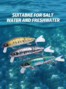 GOTURE 2 Segment Jointed Swimbaits, Fishing Lure Attractive Lightweight Bold Fake Floating Minnow For Bait Multicolor Slow Sinking For Freshwater Saltwater Angling. - Multicolor - View 4