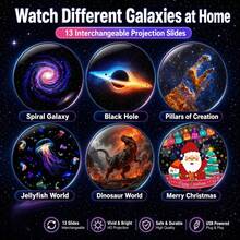 星空投影夜燈 USB 臥室天花板星空投影儀 可調節星雲與星空燈 靈活鵝頸設計 便攜式太空投影燈 成人房間裝飾 - 彩色 - 查看 2