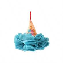 1pc Conical Embroidered Bath Sponge, Soft Mesh With Hanging Rope, Rich & Fast Lathering, Bathroom Shower Body Cleansing Bath Flower - Multicolor - View 6