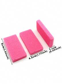 JEARLYU 2/3/5/8/10pcs Pink Pumice Stone Foot Scrubber Foot File PU Foam Pumice Stone Cleaner Pumice Stone File Remove Foot Callus Dead Skin Brush - Pink - View 2