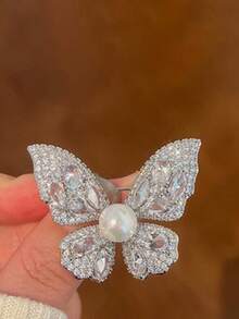 1pc Butterfly Brooch, High-End Luxury Versatile Clothing Accessory - Butterfly - View 7