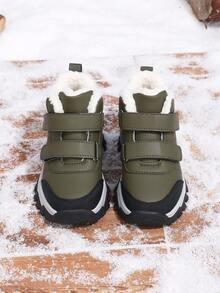 Kids' Boots/Kids' Fashion Non-Slip Outdoor Running Hiking Thermal Lined Warm Snow Boots - Army Green - View 3