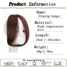 10 Inch Long Bob Wig, Middle Part With Side Bangs, Synthetic Hair Extensions With BB Clips - Multicolor - View 3