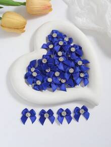50pcs 2.5cm Mini Satin Ribbon Bows With Rhinestones, Multicolor Small Decorative Bows For DIY Hair Accessories, Doll Dressing, Gift Wrapping - View 20