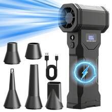 110,000RPM 強力高速無線電動吹風機除塵器，160g 氣壓，內建 LED 燈，4 段可調速，多種噴嘴適用於不同場景，適合電腦/汽車/居家清潔 - 標準版 - 查看 12