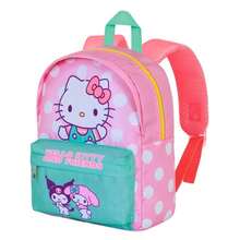 Hello Kitty Safta 和朋友們幼兒園書包，22x27x9 厘米，輕便，帶拉鍊主隔層和前袋，頂部提手和加厚肩帶 - 選項13 - 查看 4