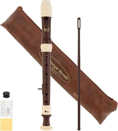 Recorder Instrument For Adults Beginner, Baroque Fingering B Key Soprano Plastic Recorder, Musical Instruments Flute Instrument, 8 Holes Baroque Soprano British Style Recorder With Cleaning Tool